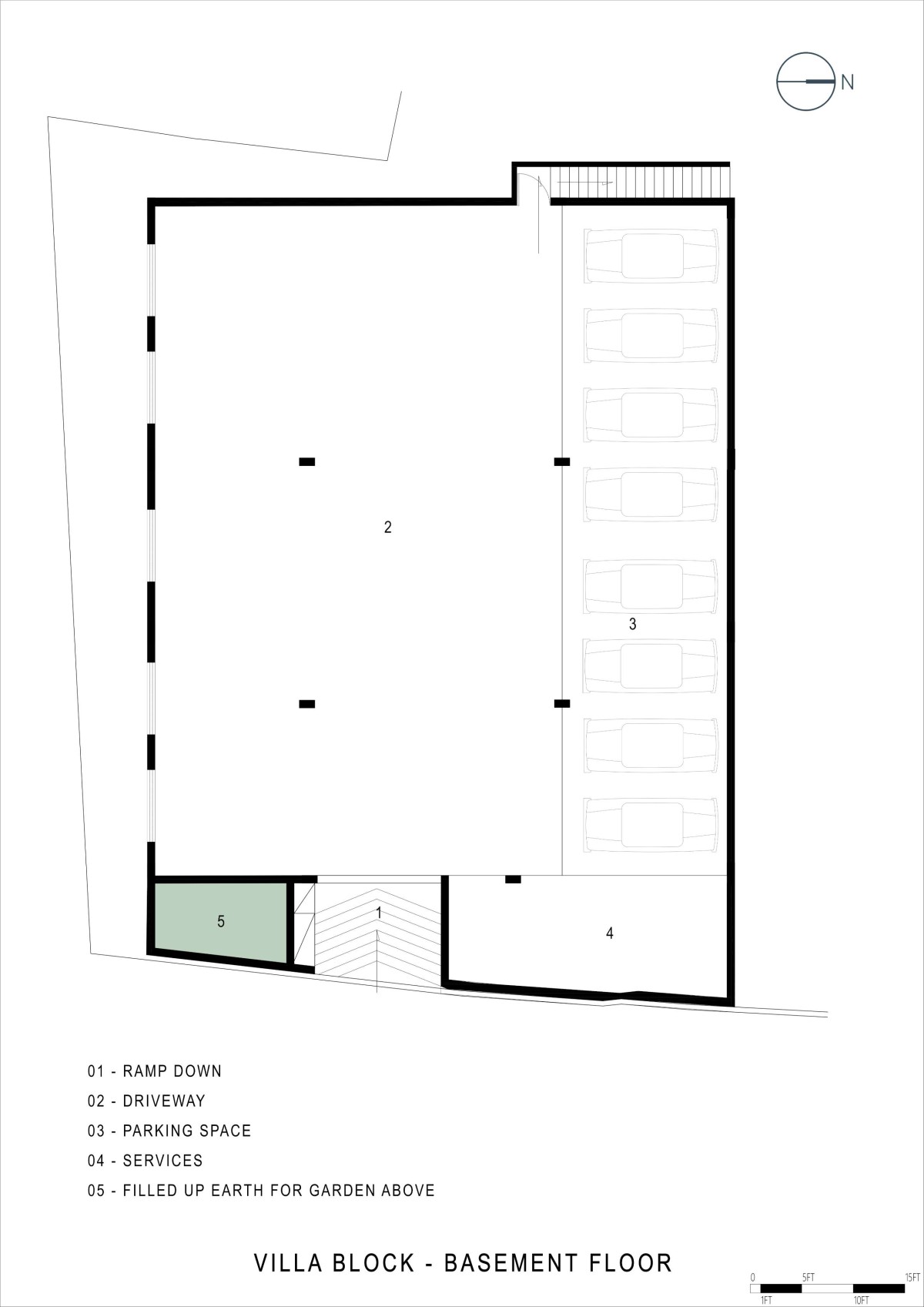 Villa Block Basement Floor of Sakkare Villa by Shilpa Sambargi Architects