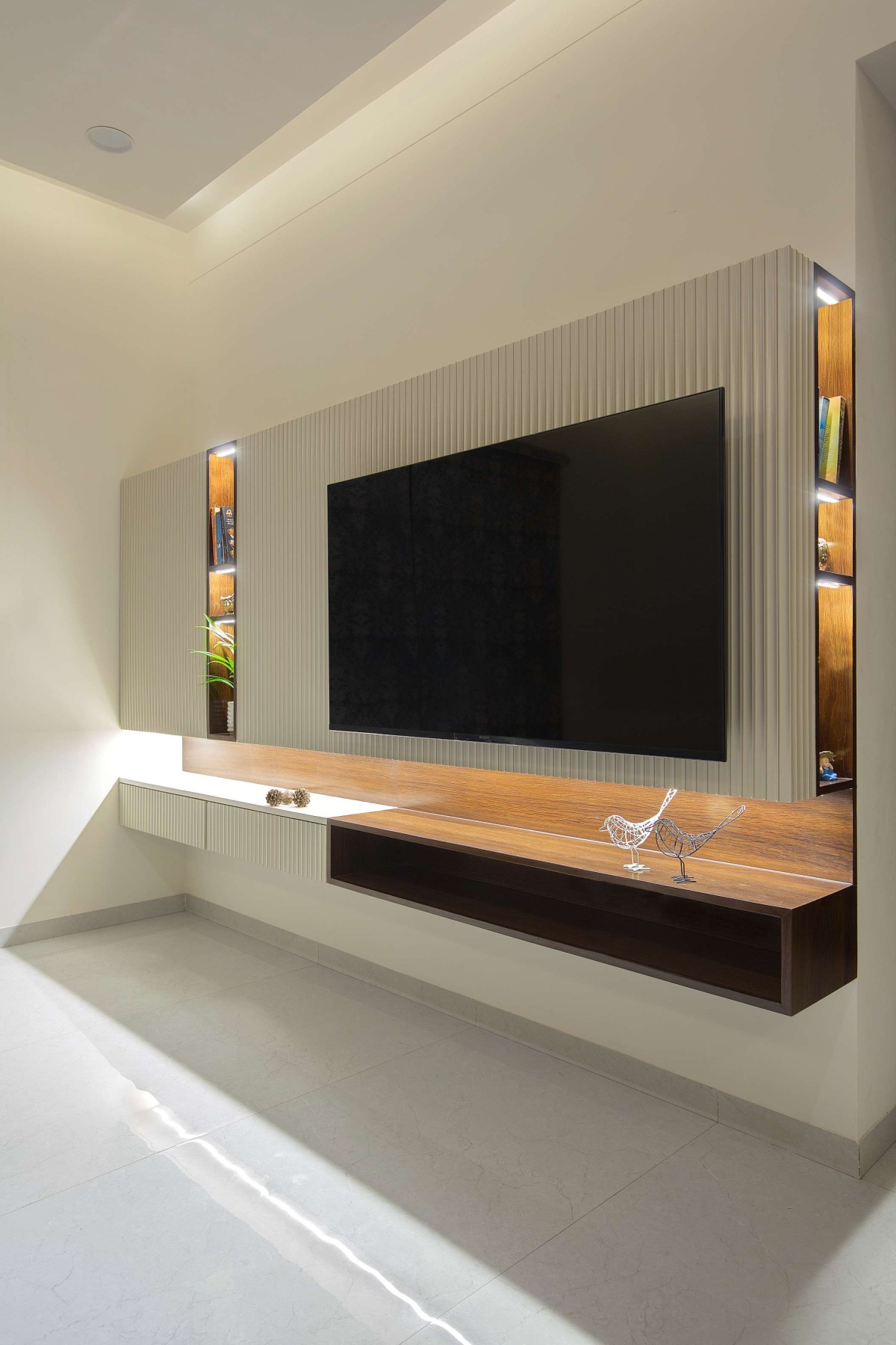 TV Unit Design of Nandalaya Residence by Mandala Design Consortia