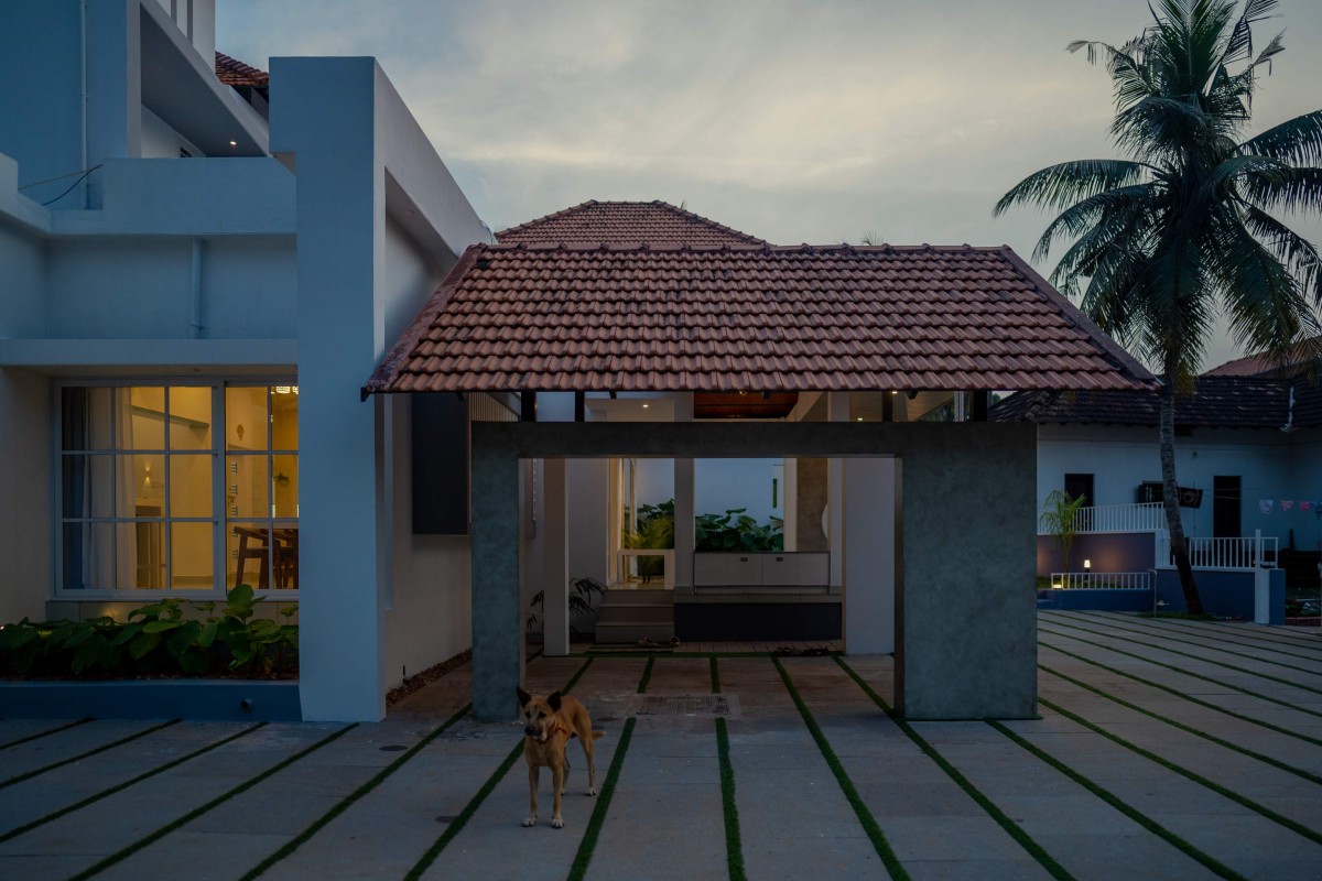 Dusk light exterior view of Vrindavan by A Tech Design Studio