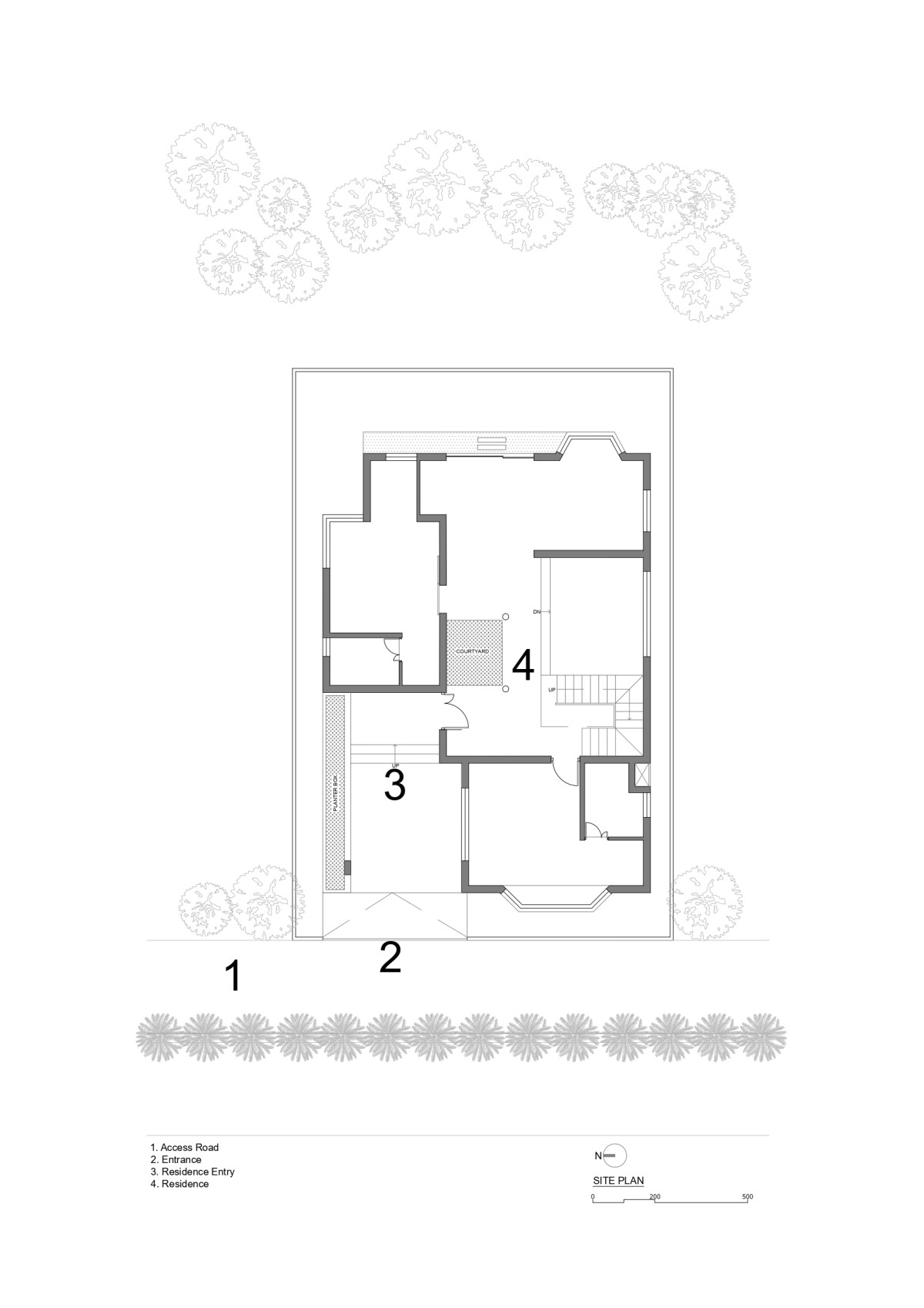 Site Plan of Krishna by Attic Lab