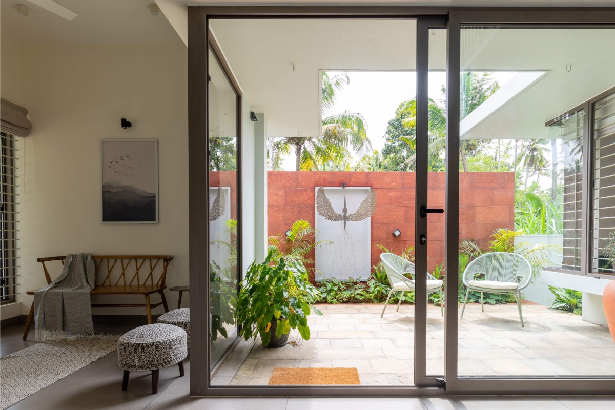 Courtyard of The Rose Casa by Walls N Voids Atelier