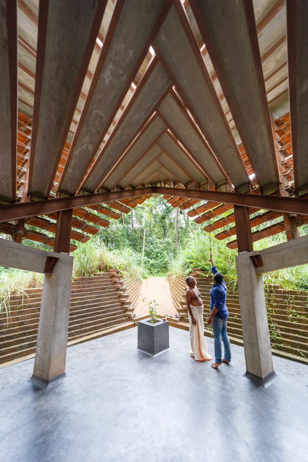 View from inside the house of Chirath Residence by Wallmakers