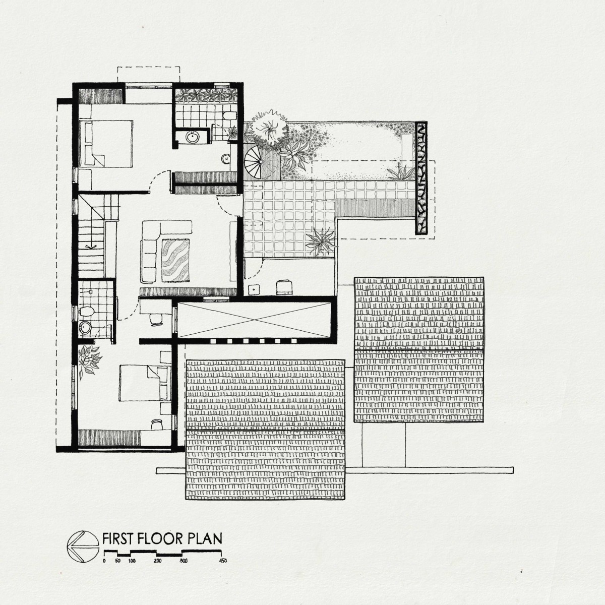 First Floor Plan of Akam by Ishtika Design Studio