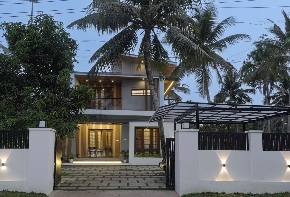 Exterior view of Vrindavanam by Stria Architects