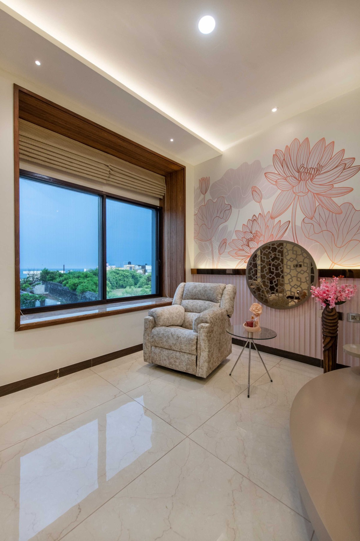 Bedroom with sea view of The Tropical Beach House by Inventarchitects