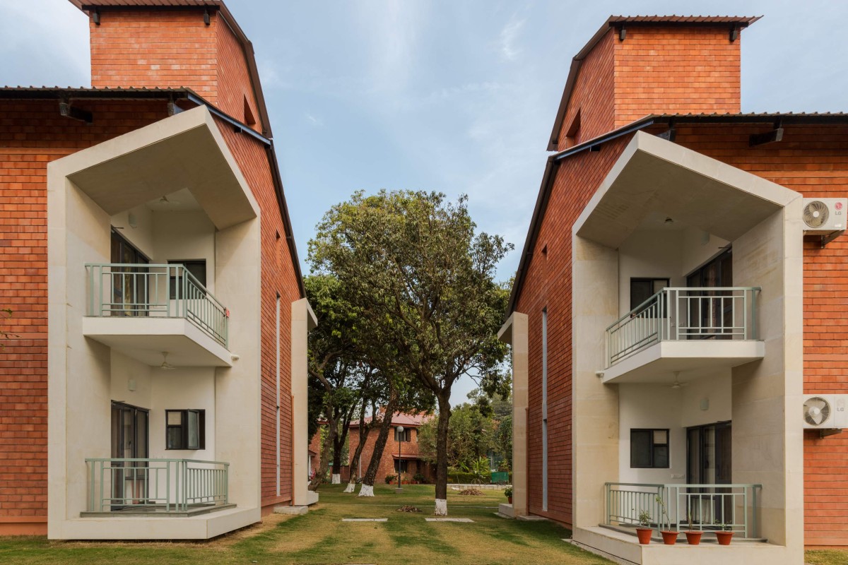 Exterior view of Teacher's Residences at The Doon School by Anagram Architects