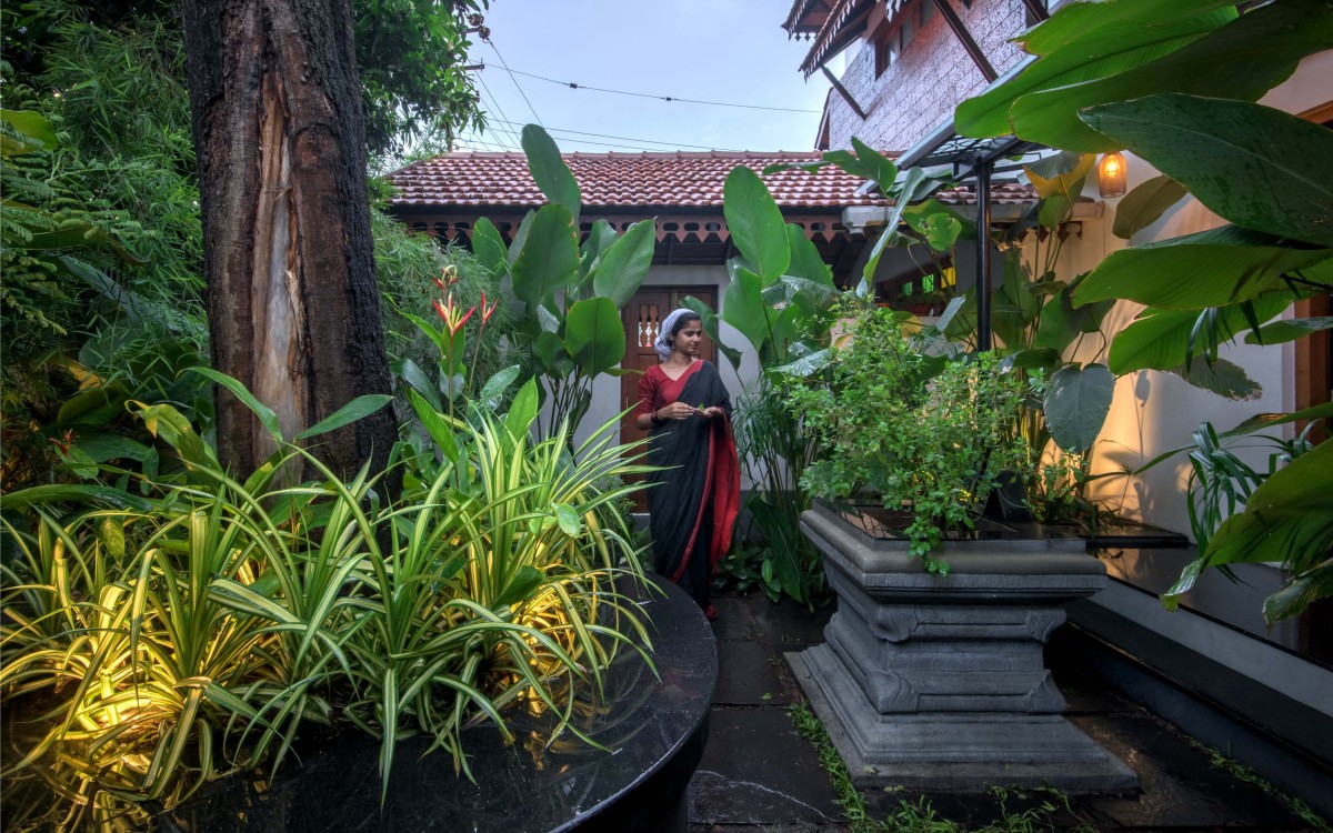 External Courtyard of Sarada Vihar by 7th Hue Architecture Studio