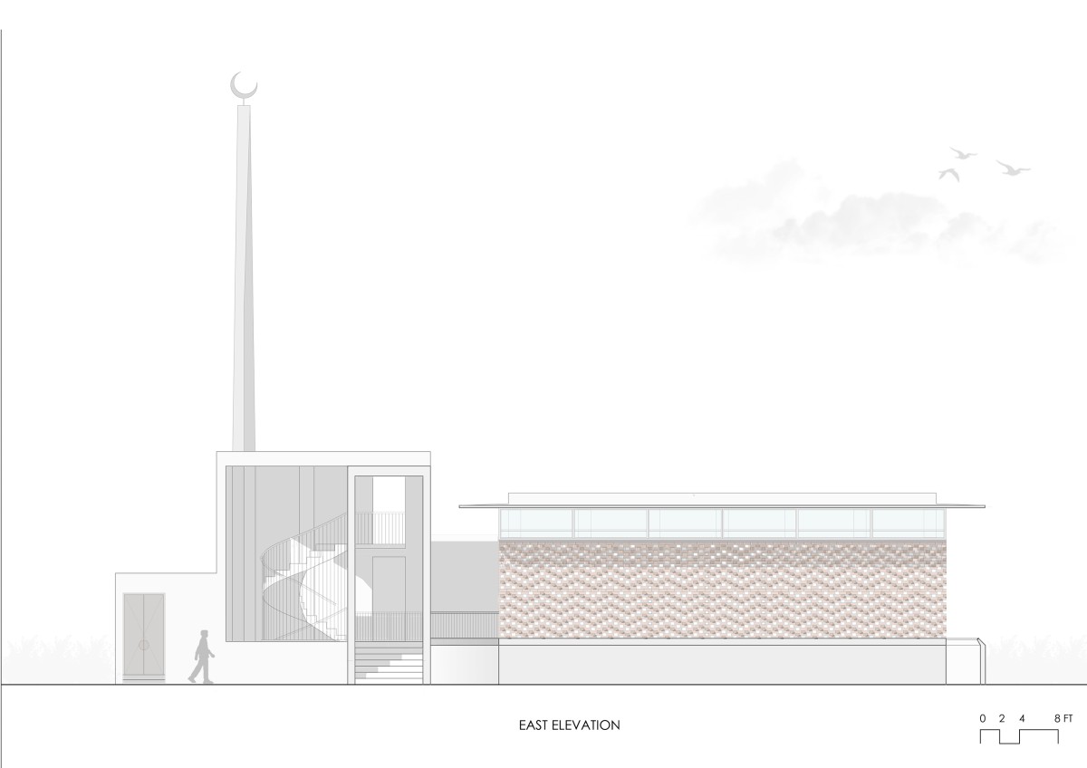 East elevation of Masjid E Zubaida by Neogenesis+Studi0261