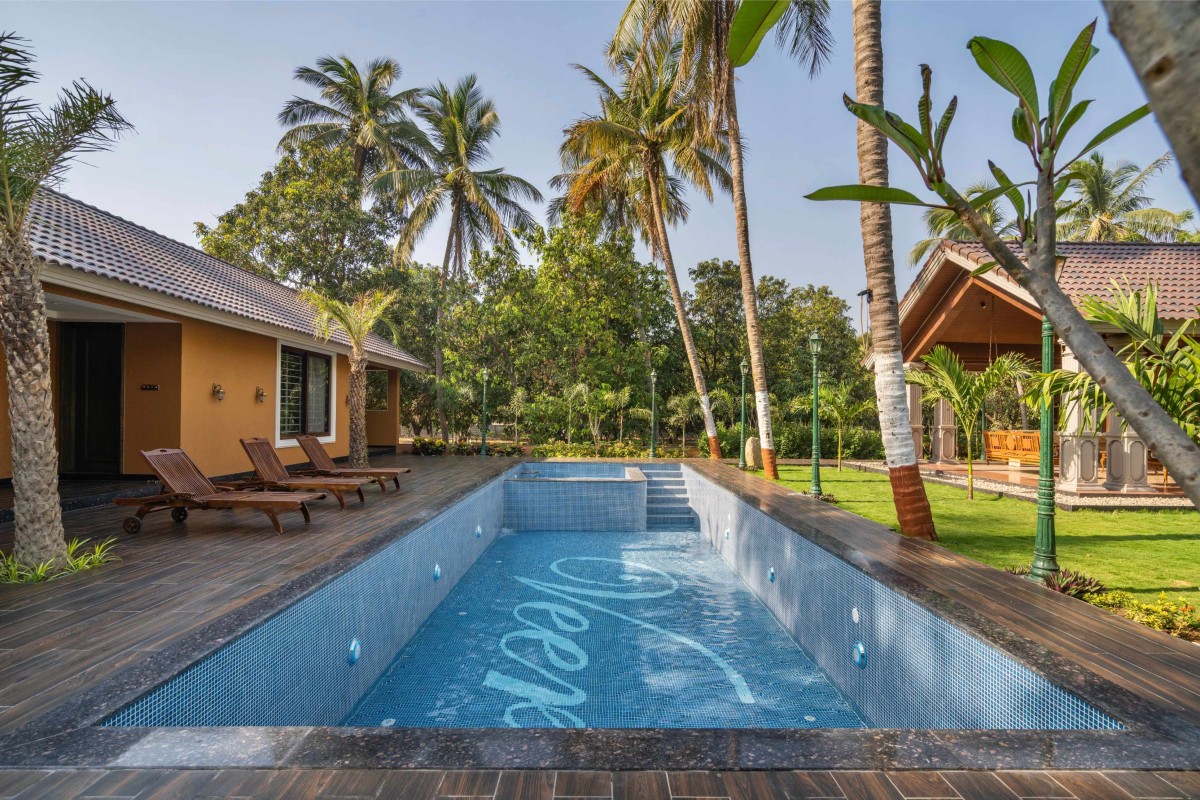 Swimming pool of Veer Farm by Ace Associates Architects