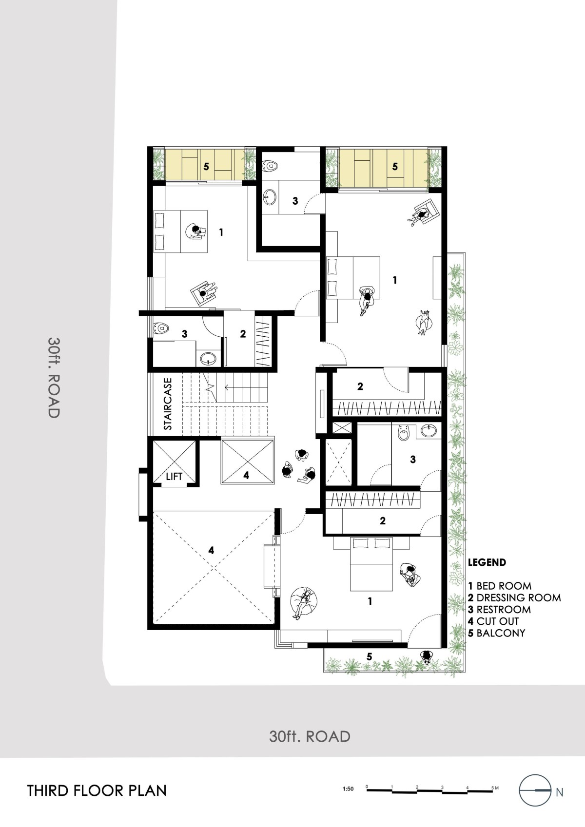 Third floor plan of Breathing Enclosure by A Threshold