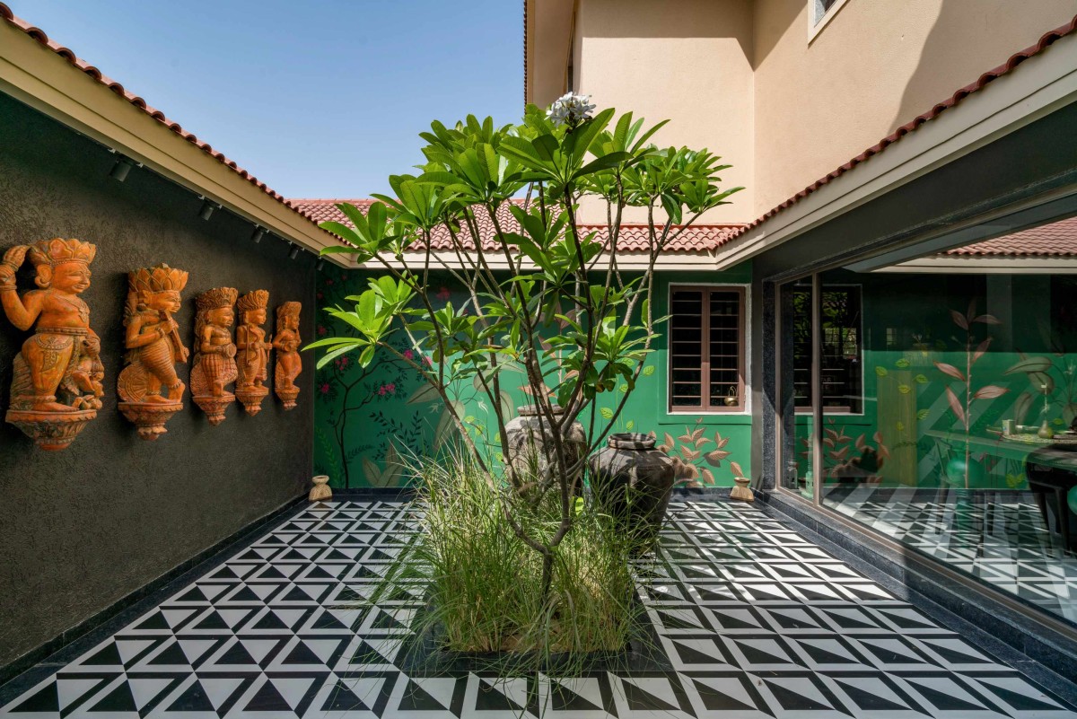 Courtyard of The Boho House by Ace Associates