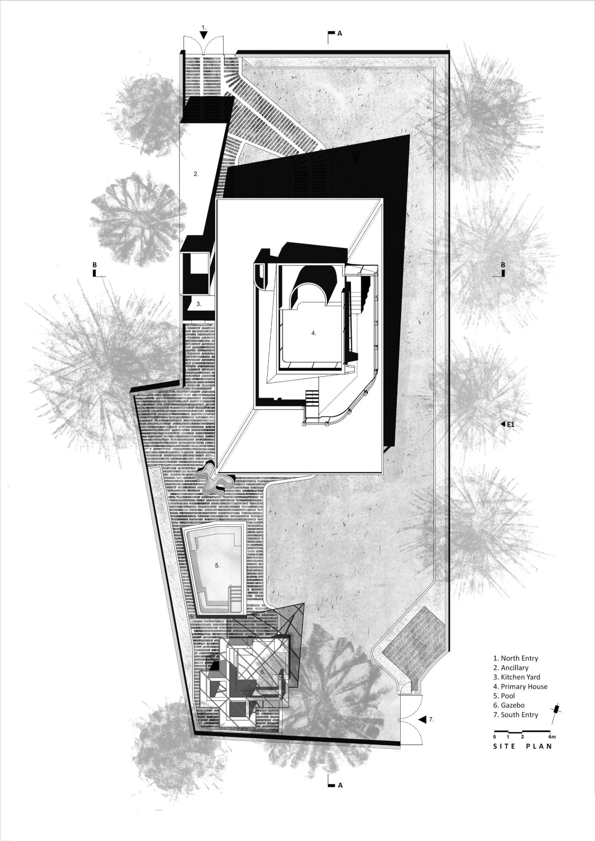 Site Plan of House at Gulmohar Greens by Studio 4000