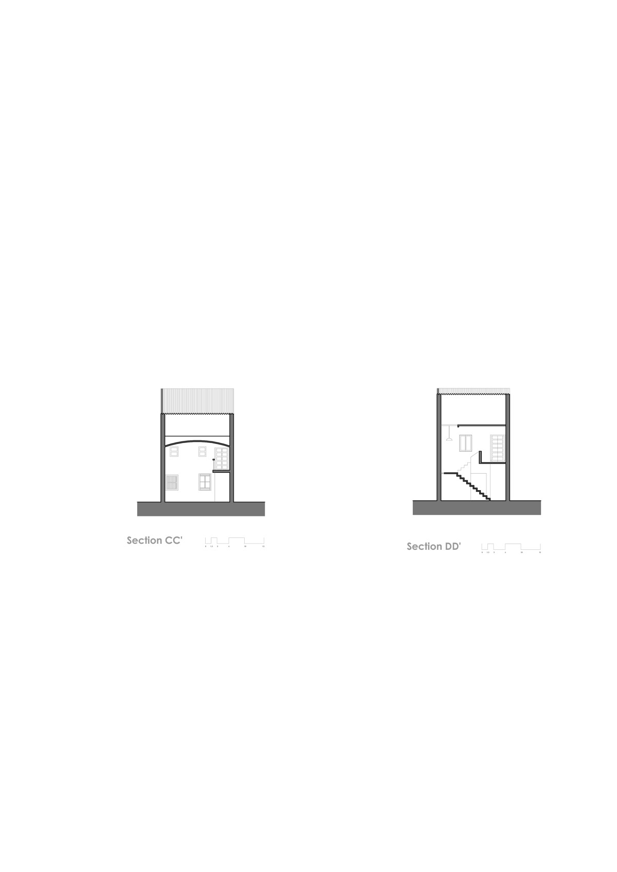 Section CC and Section DD of Continuum House by Project Terra