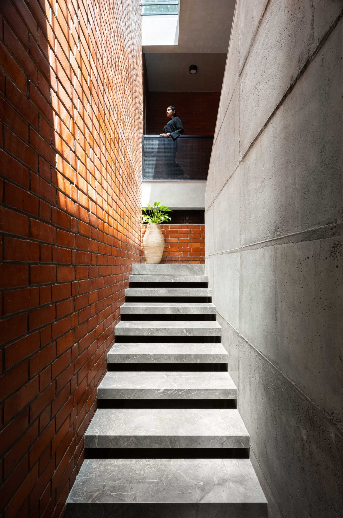 Staircase of The Kenz House by Srijit Srinivas Architects