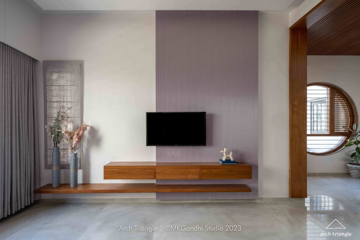 TV Unit of Jiruwala Residence by Arch Triangle