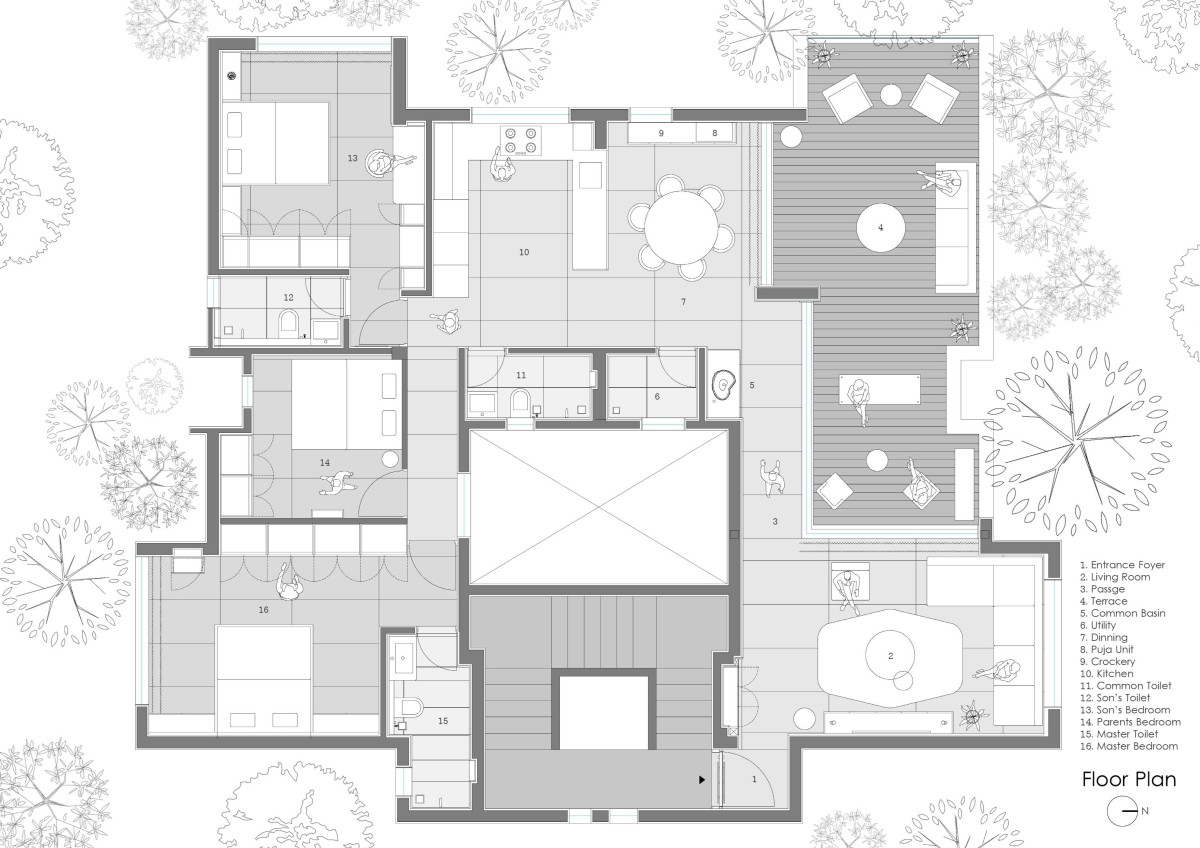 Plan of The Stone House by One Habitat Studio