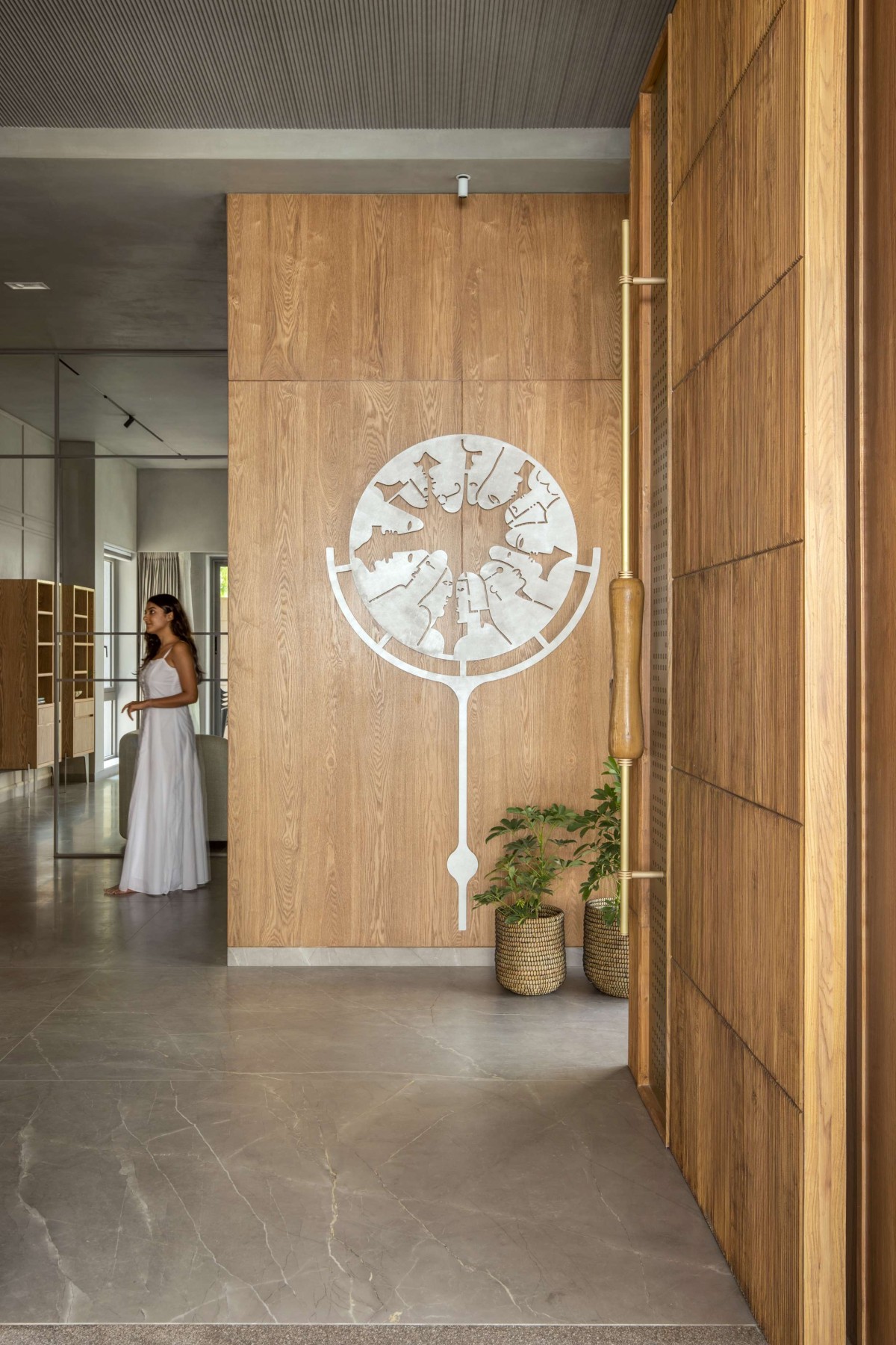 Foyer of 16 Screens House by A+T Associates