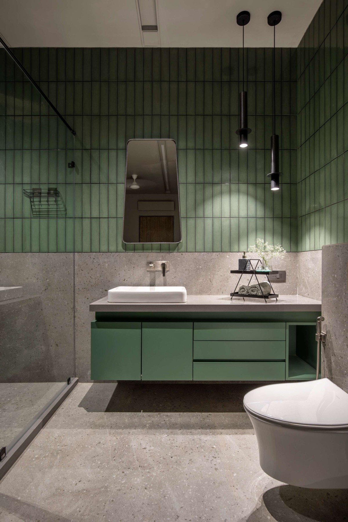 Toilet of 16 Screens House by A+T Associates