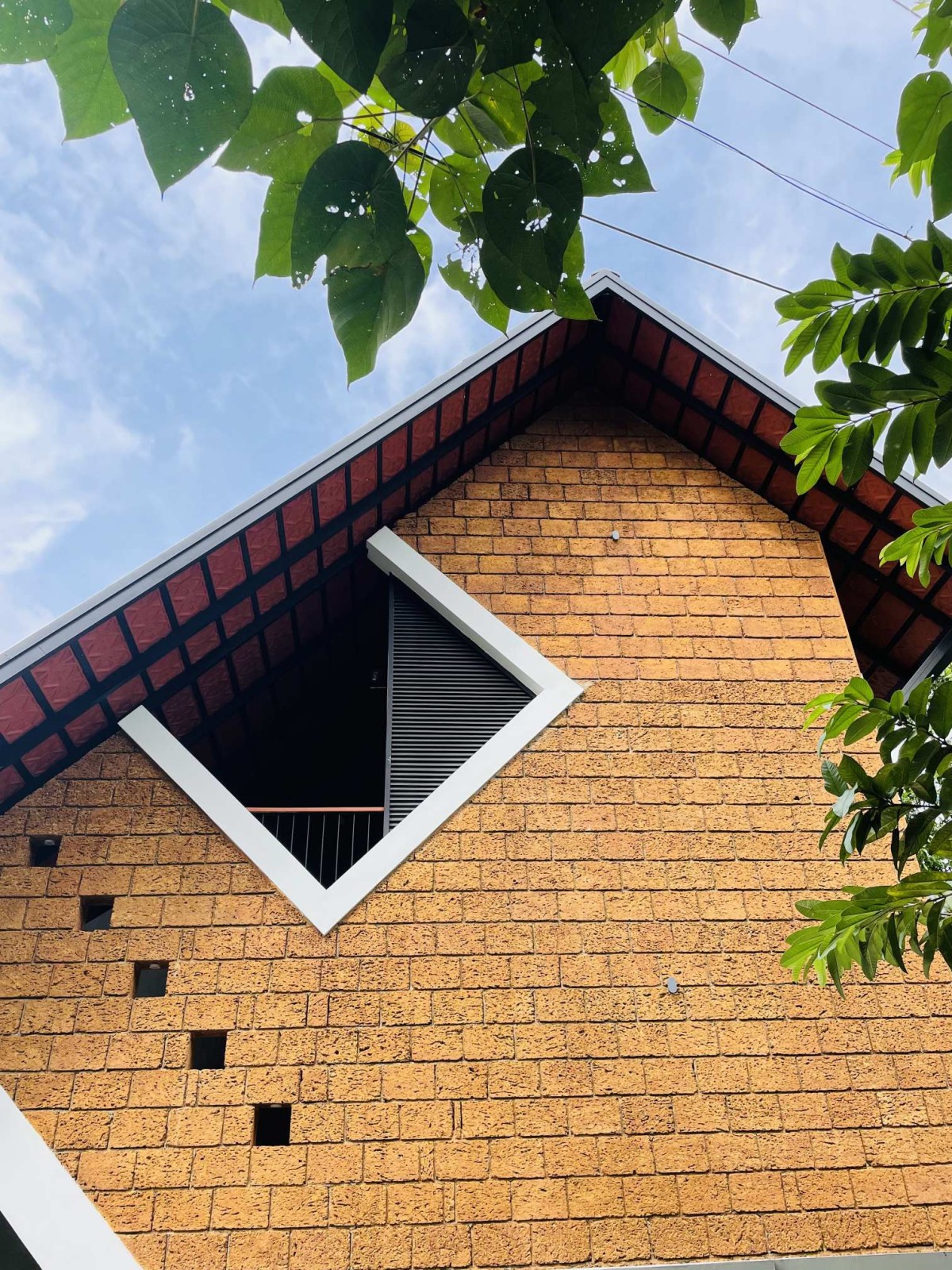 Detailed shot of wall and roof of Canopy Home by Scribble Engine