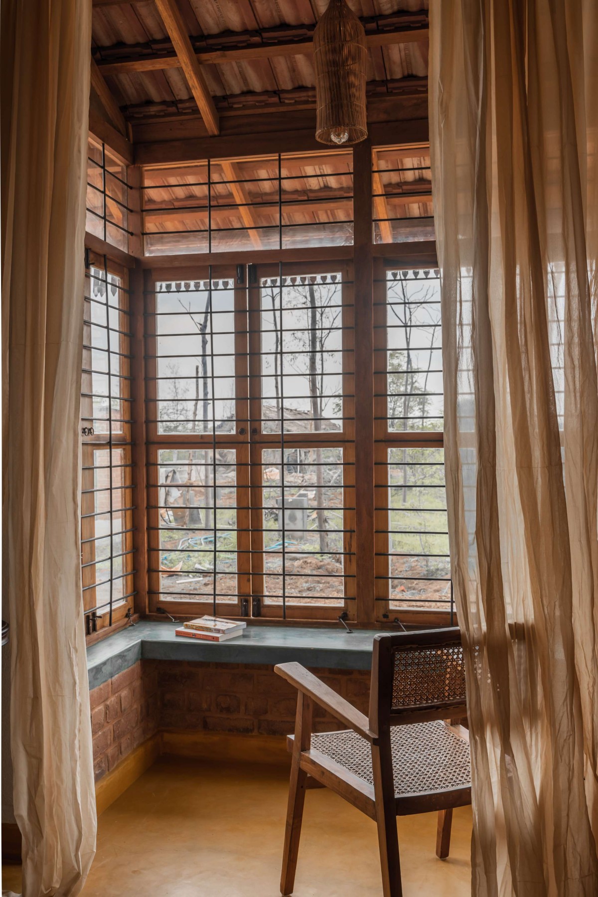 Study area of Brick Manor by Bhutha Earthen Architecture Studio