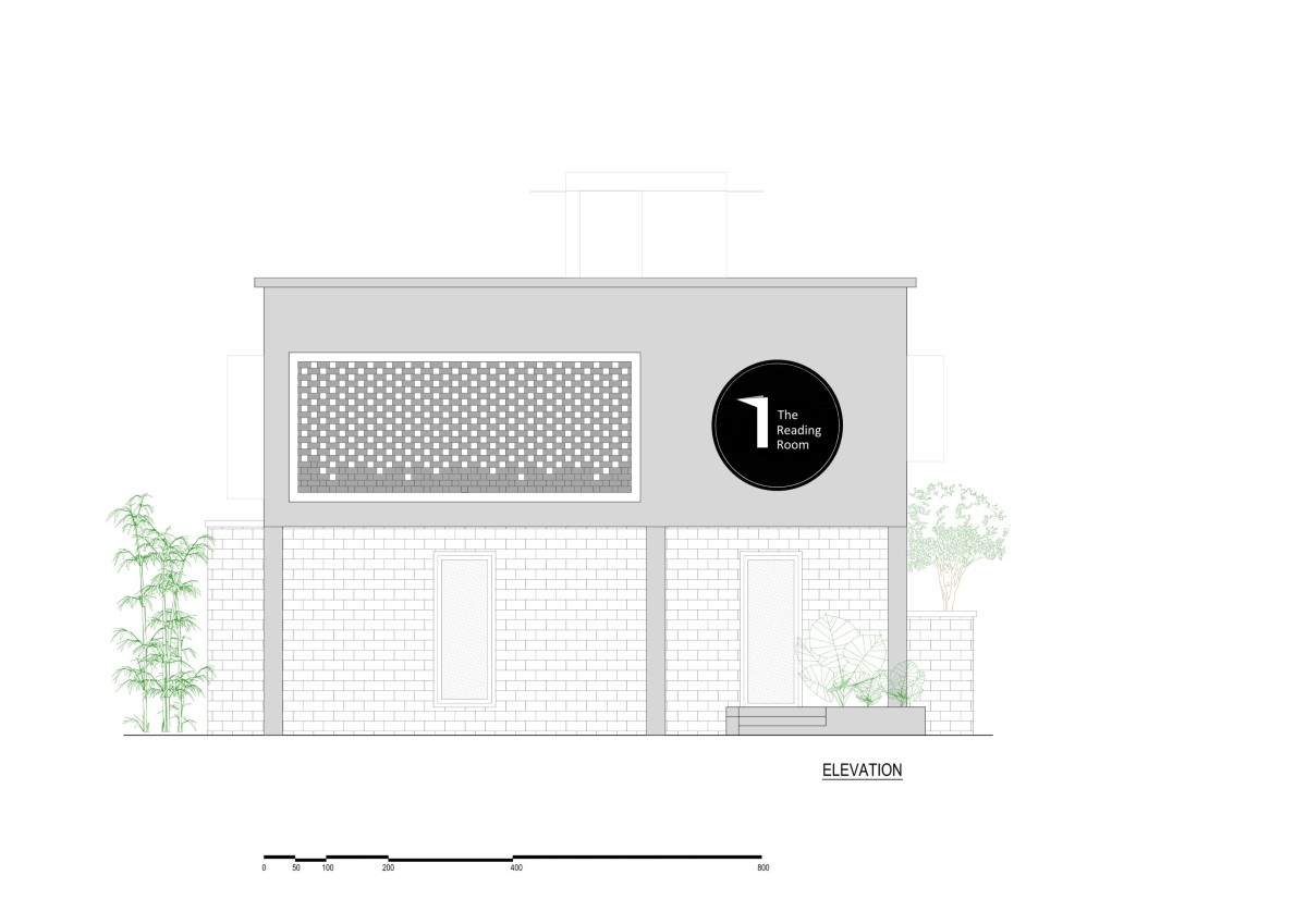 Elevation of The Reading Room by A N Design Studio