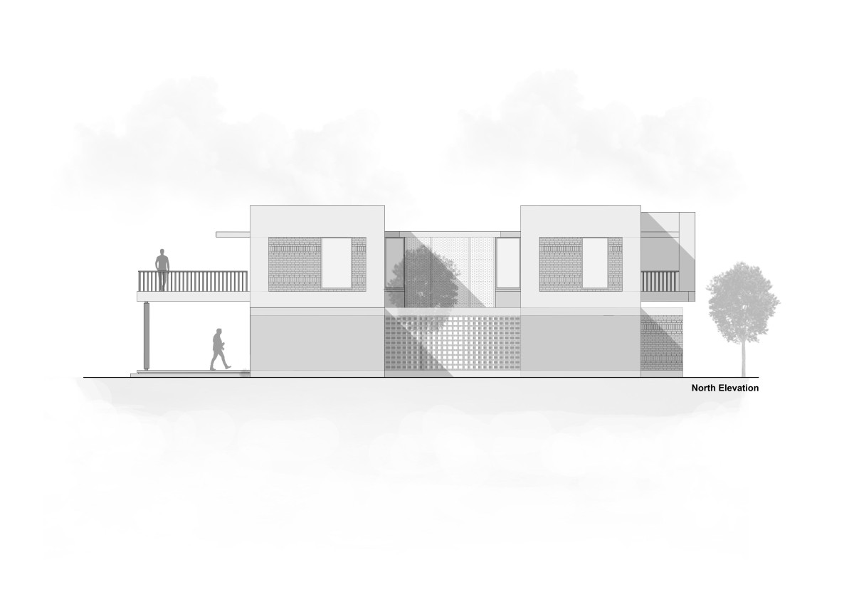 North elevation of Agrawal Farm by Urbscapes