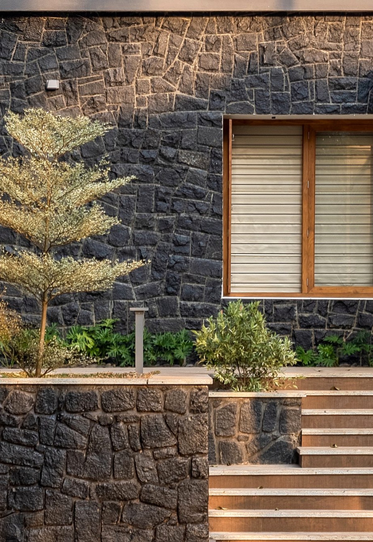 Detailed shot of exterior wall of The Levelscape by Nestcraft Architecture