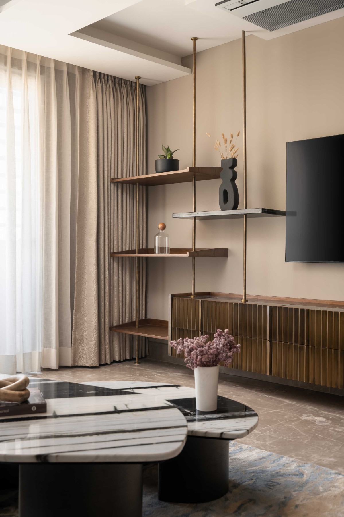 TV Unit of Cirque House by The Melange Studio