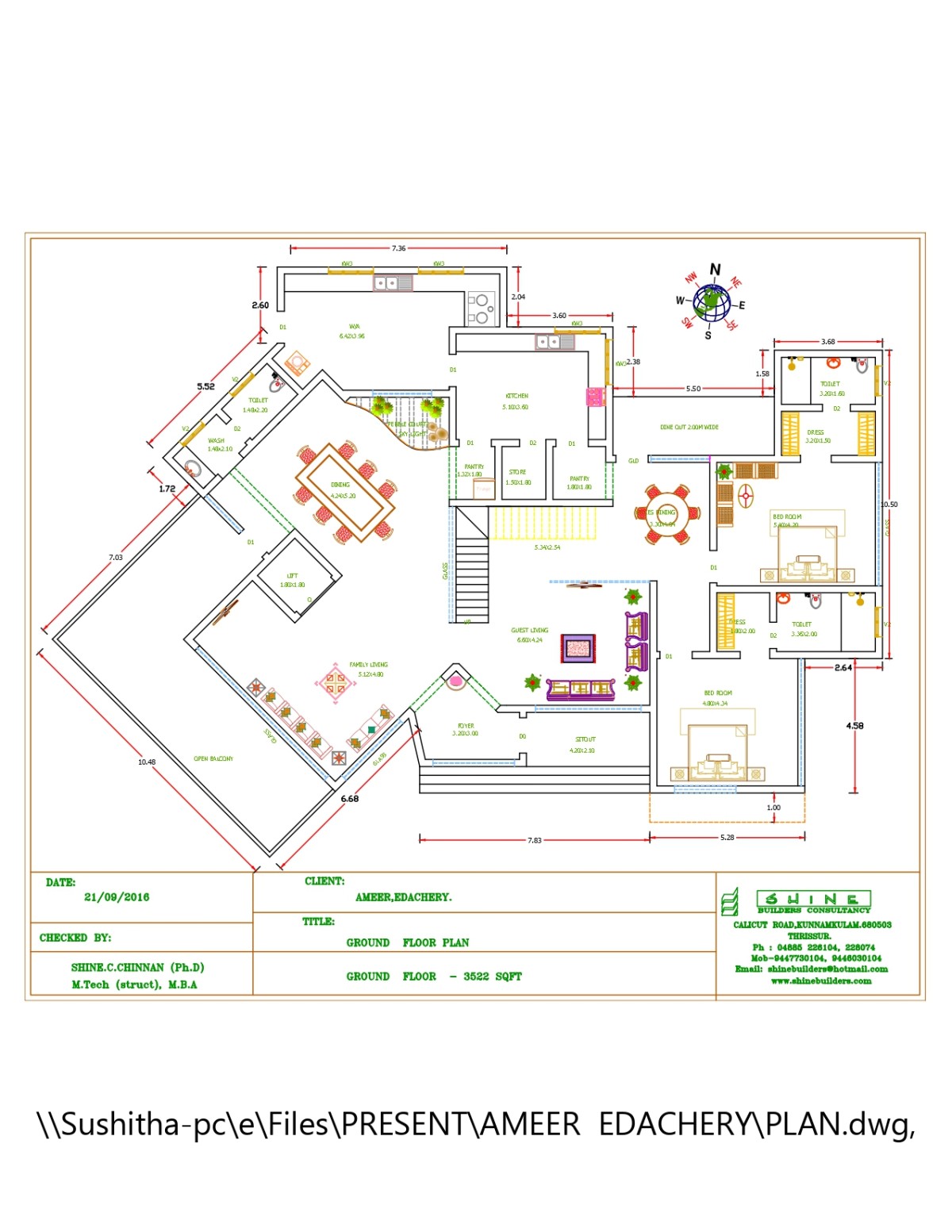 Ground Floor Plan of Ameer Residence by Nou Architects