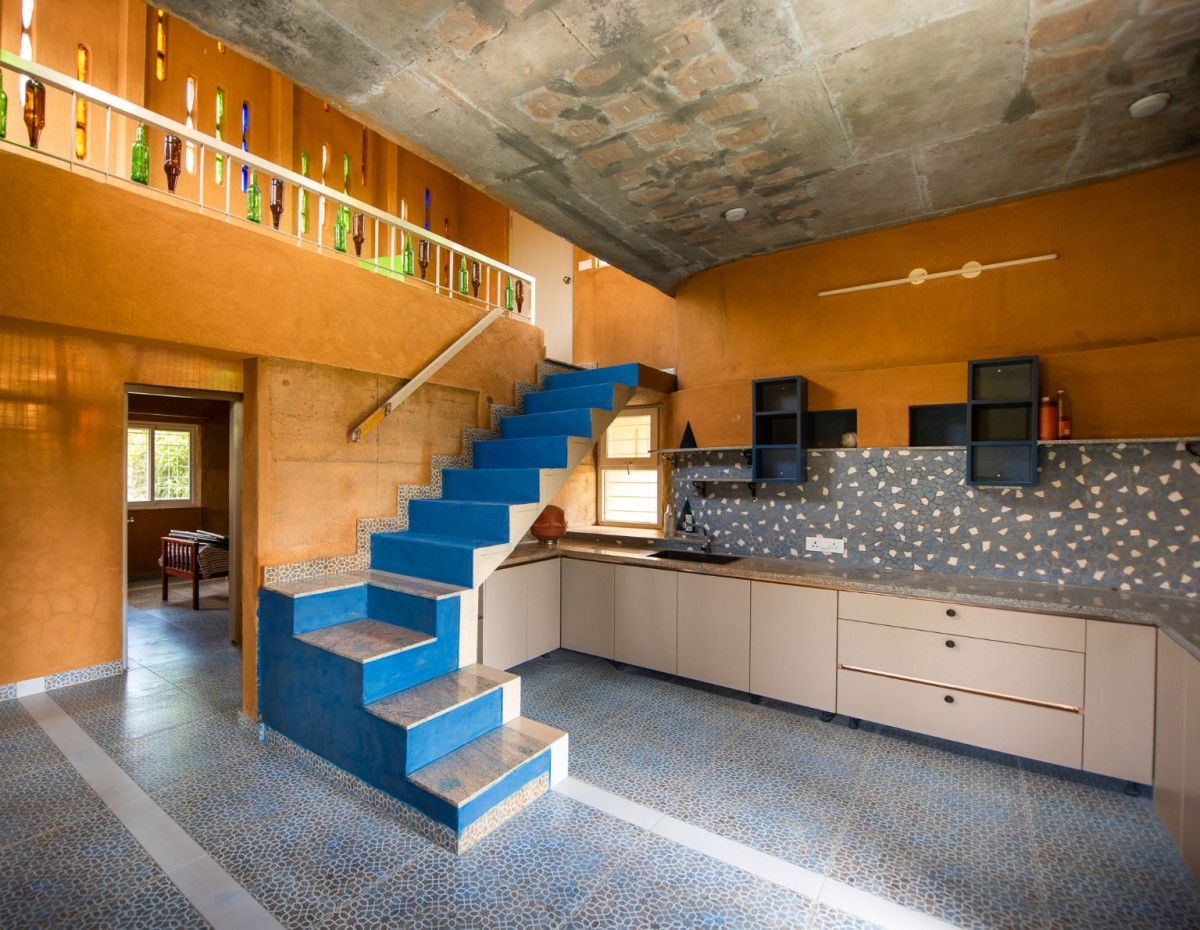 Kitchen of Composite Earth Farmhouse by Studio Verge