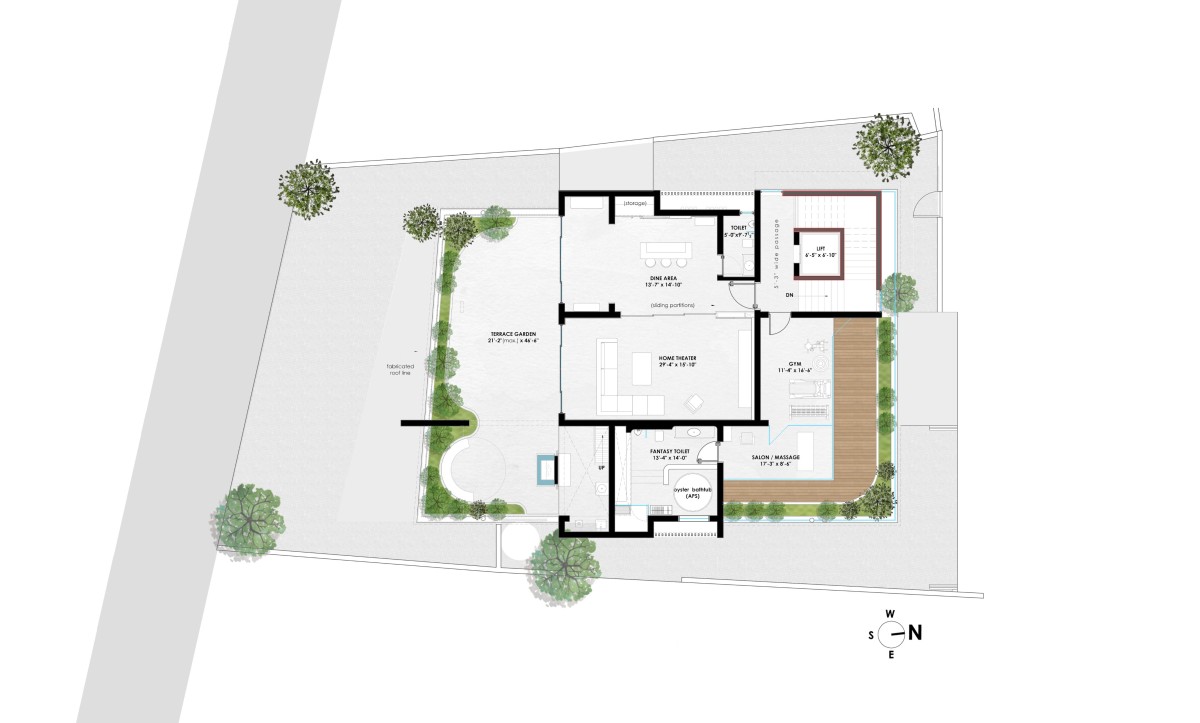 Fourth Floor Plan of Aarti Villas by Dipen Gada & Associates