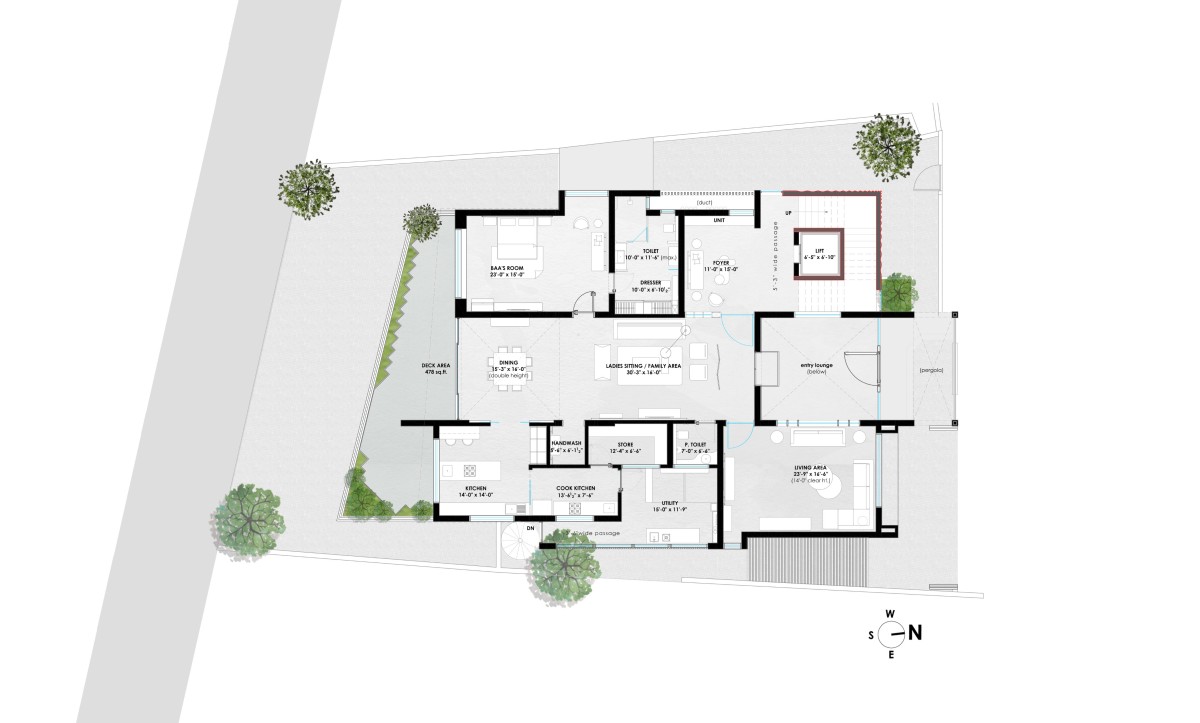 First Floor Plan of Aarti Villas by Dipen Gada & Associates