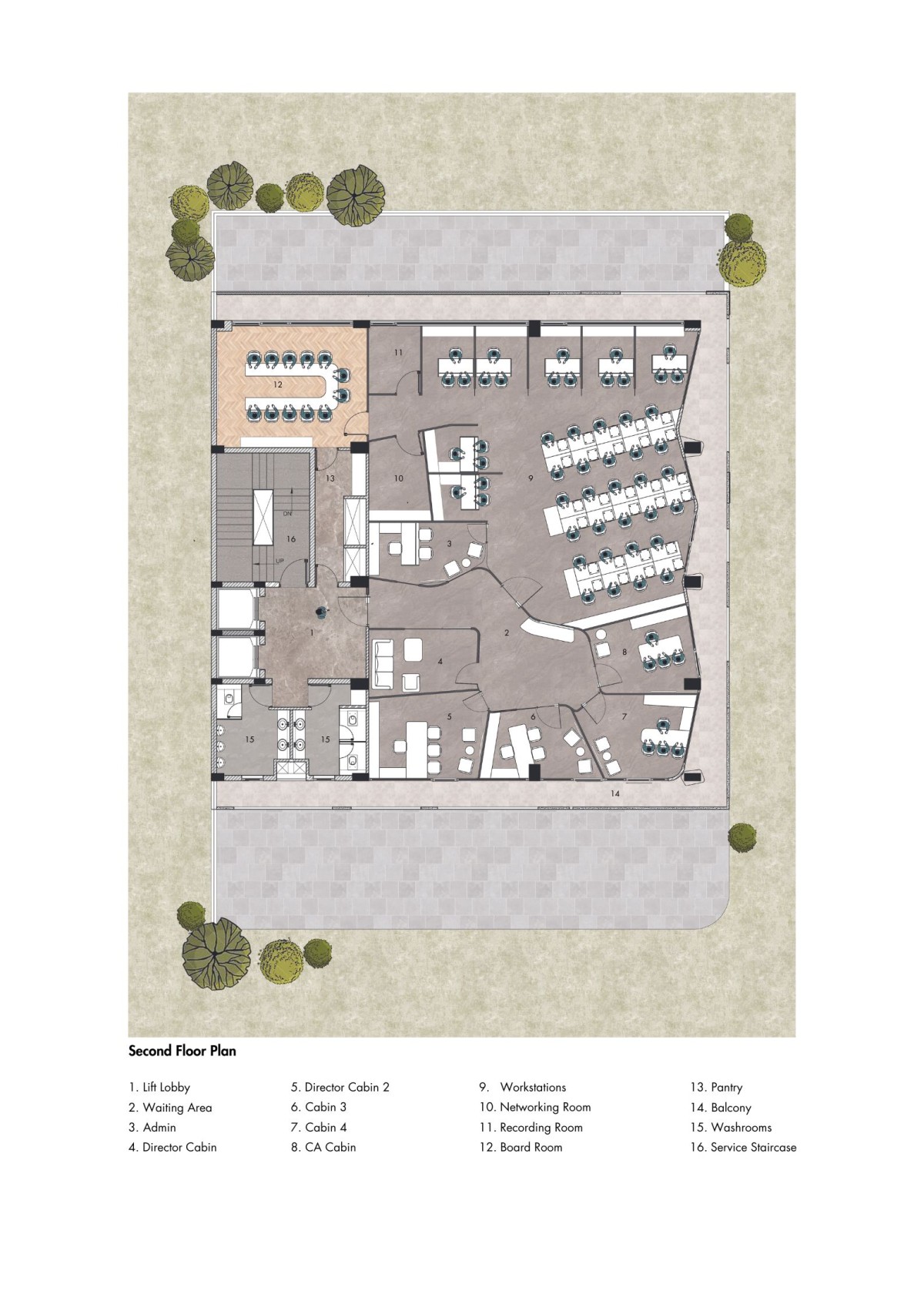 Second Floor Plan of Vornoid by Studio Ardete
