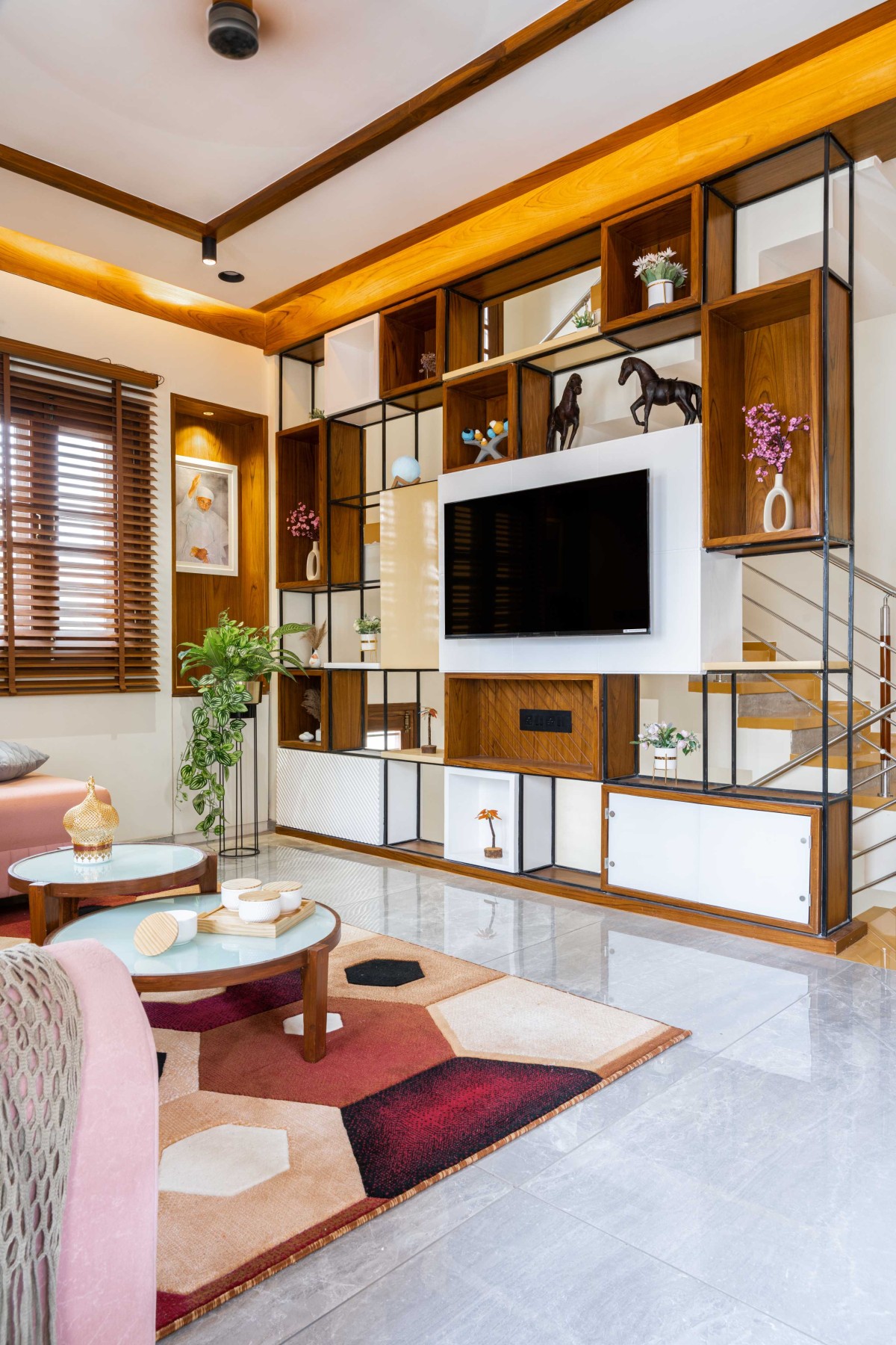 Living room of Block House by Bharmal Associates