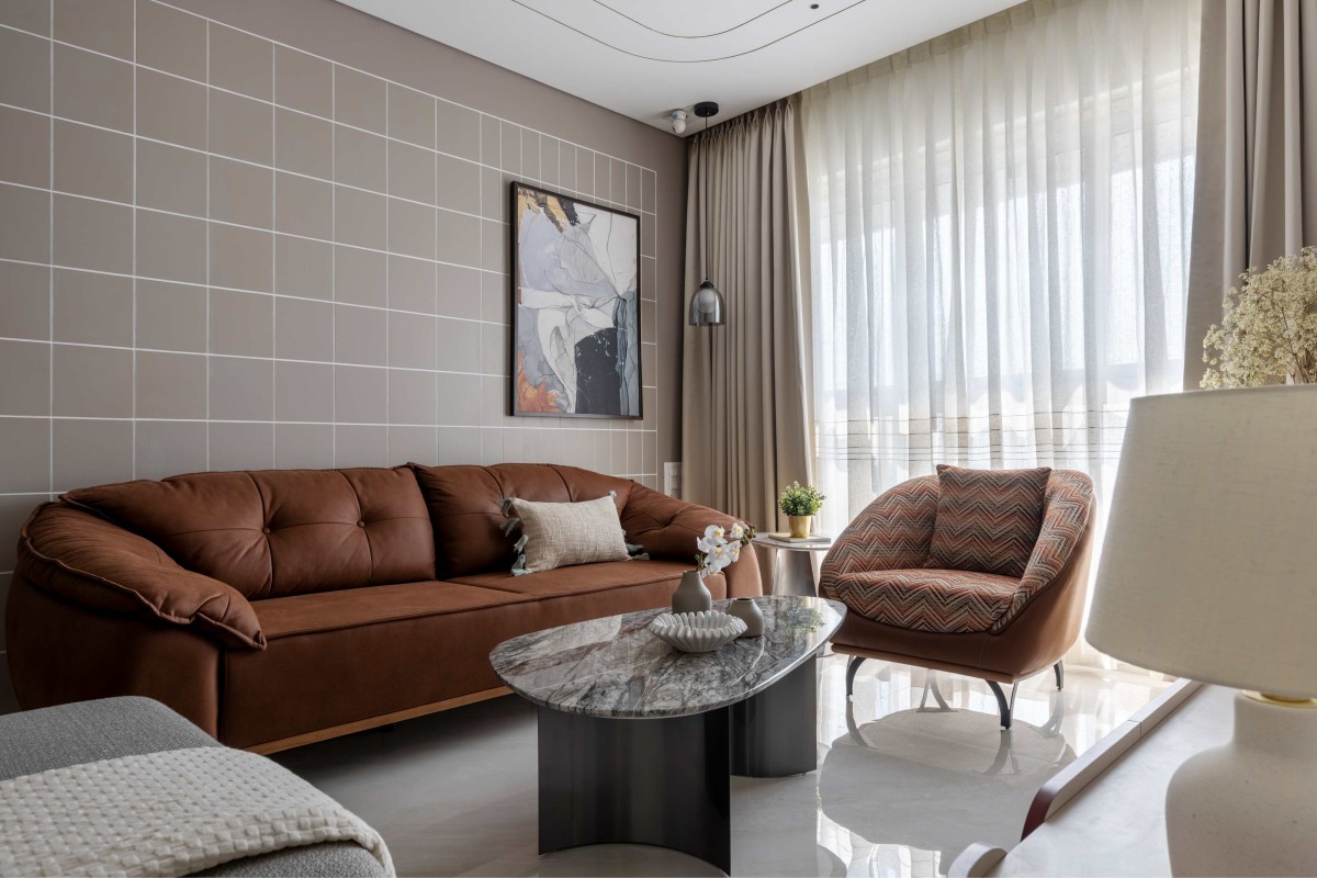 Living room of Effortless Elegance by Terraform Architects