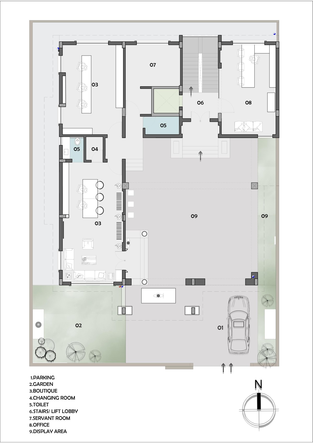 Ground floor plan of Rudraksham by New Dimension