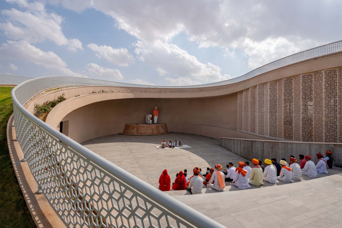 Amphitheater of Nokha Village Community Centre by Sanjay Puri Architects