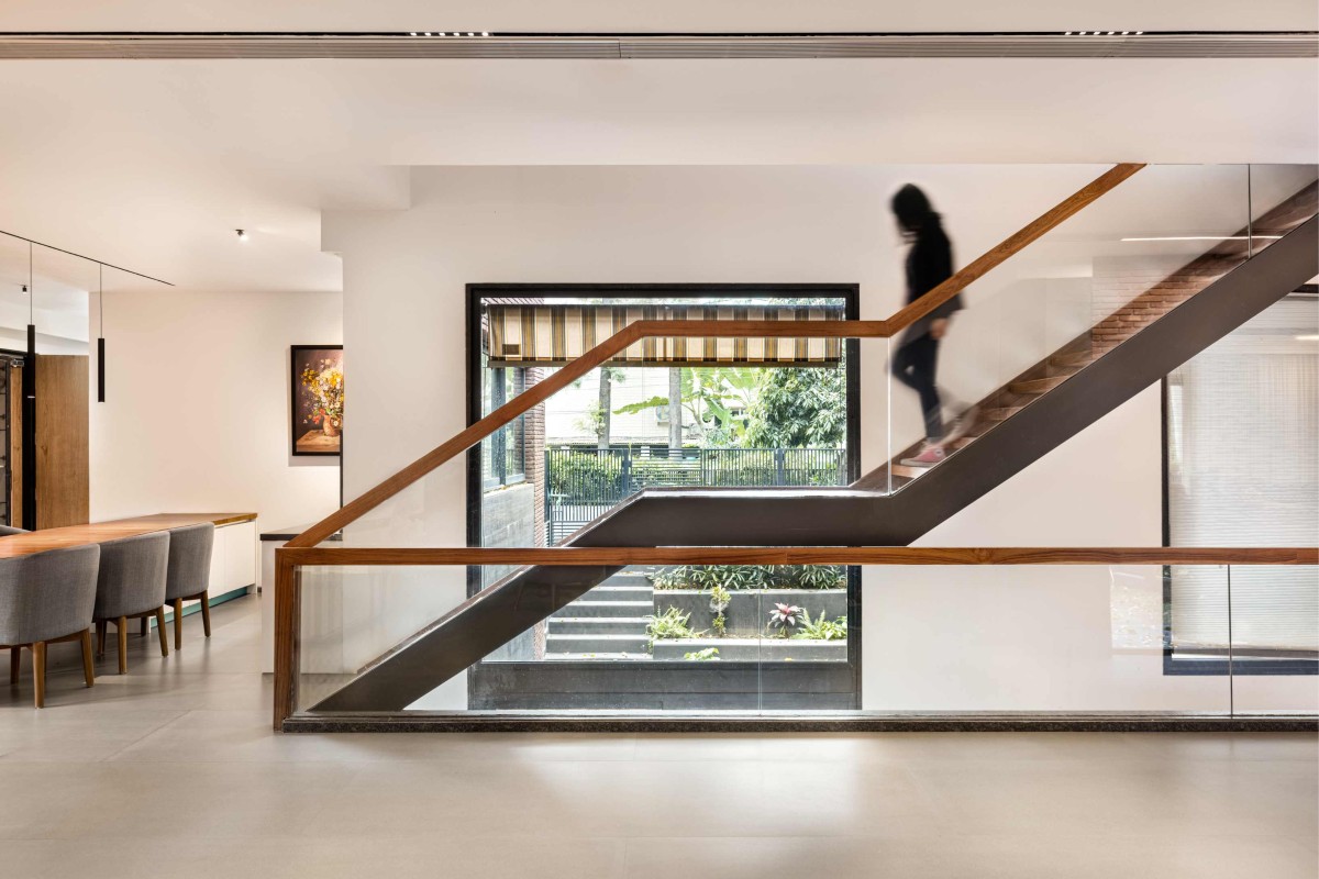 Staircase of Prairie House by Arch.Lab