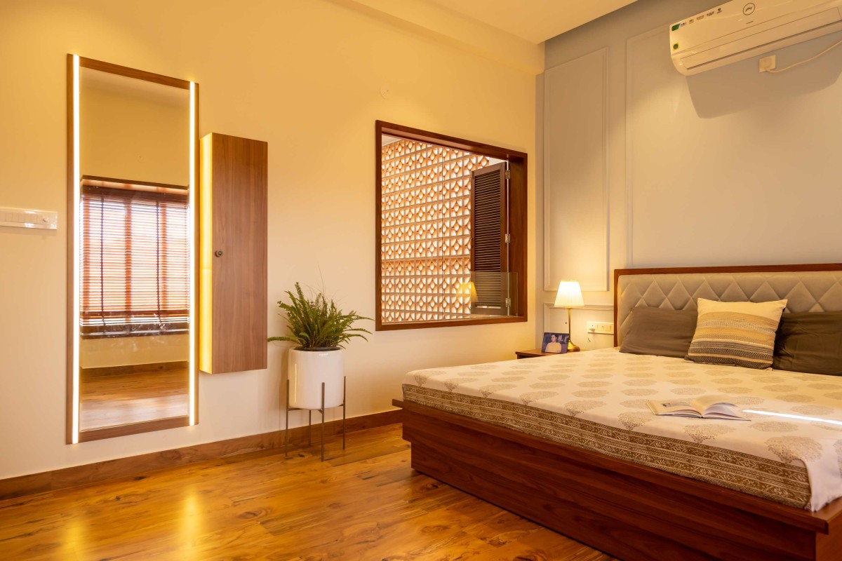 Master bedroom and bay window of Vivek’s Residence by Design Matters