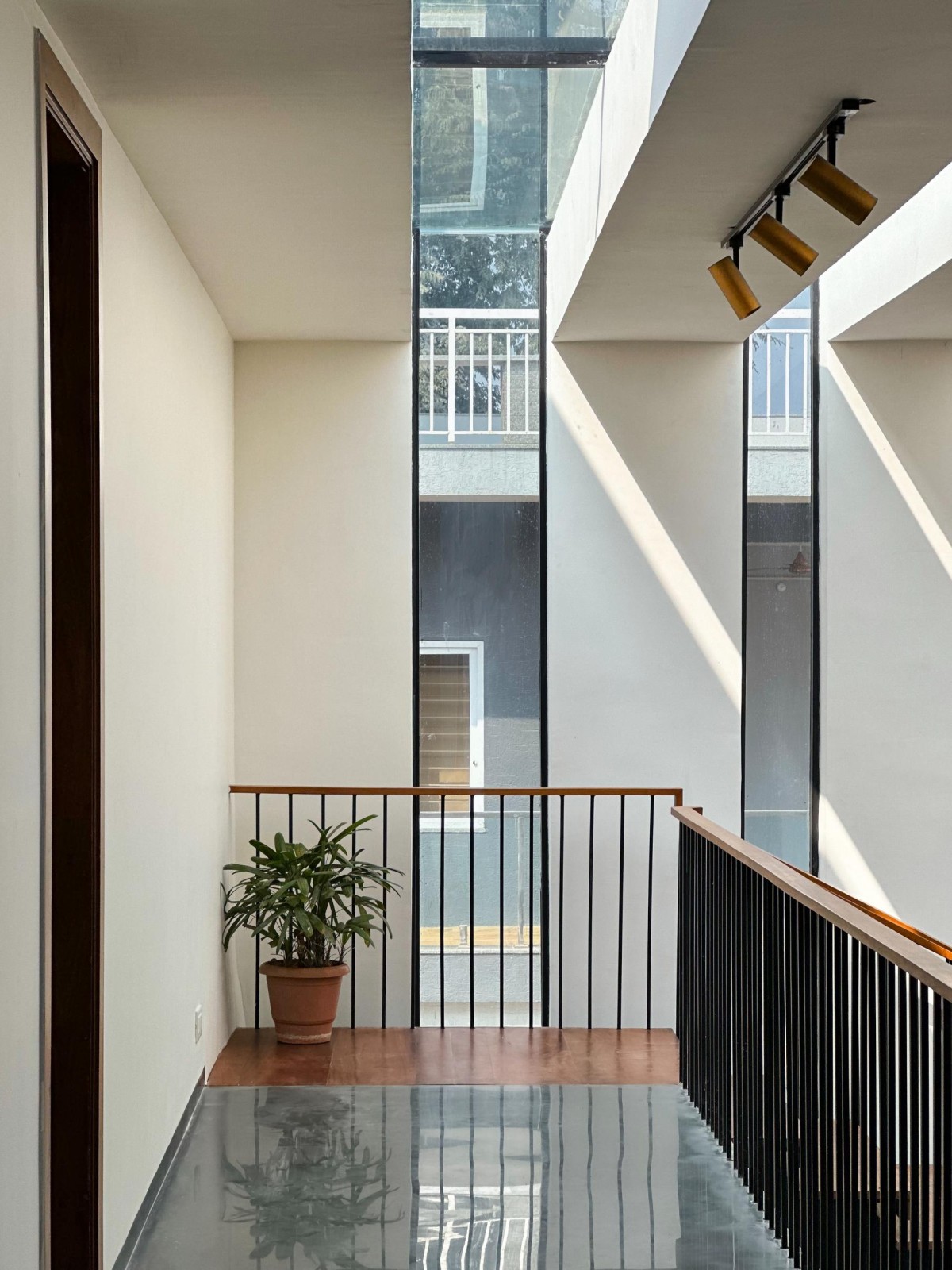 First floor view of The House of Frames by KalaaZodh Architecture