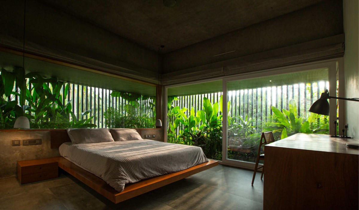 Master Bedroom of Screen - The Lantern House by Zero Studio