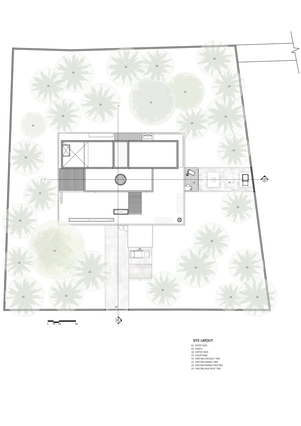 Site Plan of Screen - The Lantern House by Zero Studio