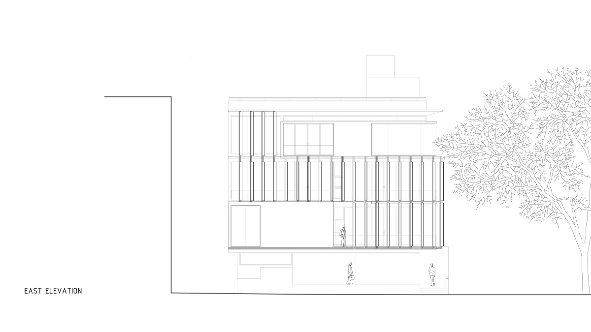 Elevation 1 of Slate House by Funktion Design