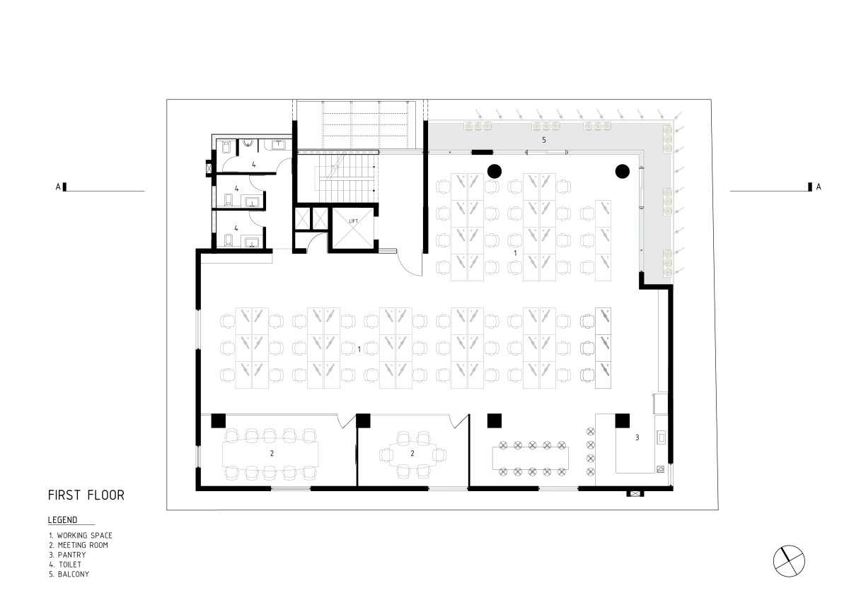 First Floor Plan of Slate House by Funktion Design