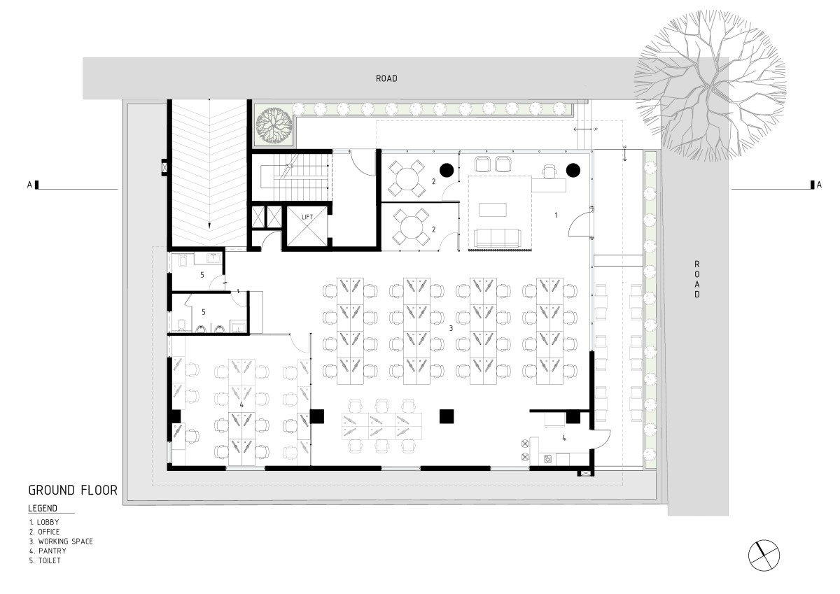 Ground Floor Plan of Slate House by Funktion Design