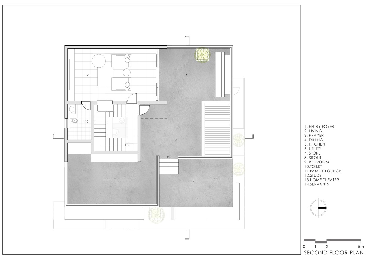 Terrace Plan of Inward House by Spacefiction Studio