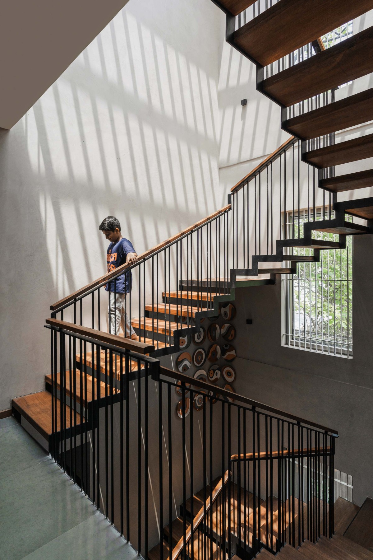 Staircase of Utsaha Residence by Kosh Studios