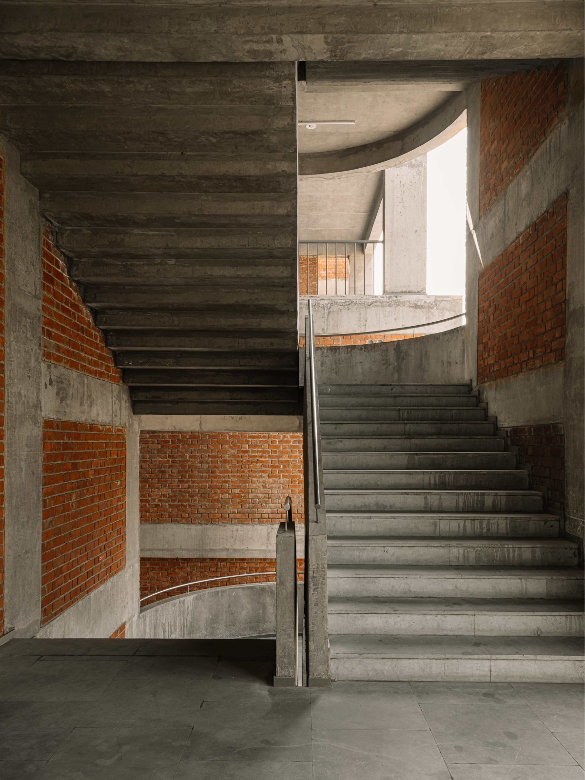 Staircase of Girl’s college & hostel for Model education trust by Neogenesis+Studi0261