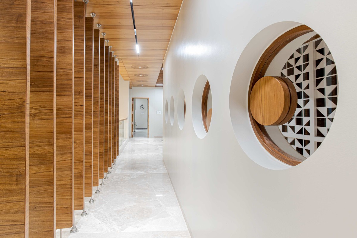 Corridor of Linear House by Illusion Design Studio