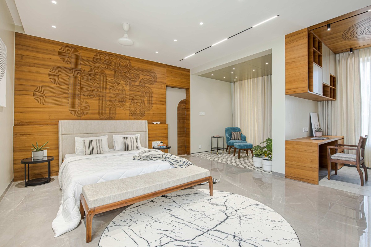 Bedroom 3 of Linear House by Illusion Design Studio